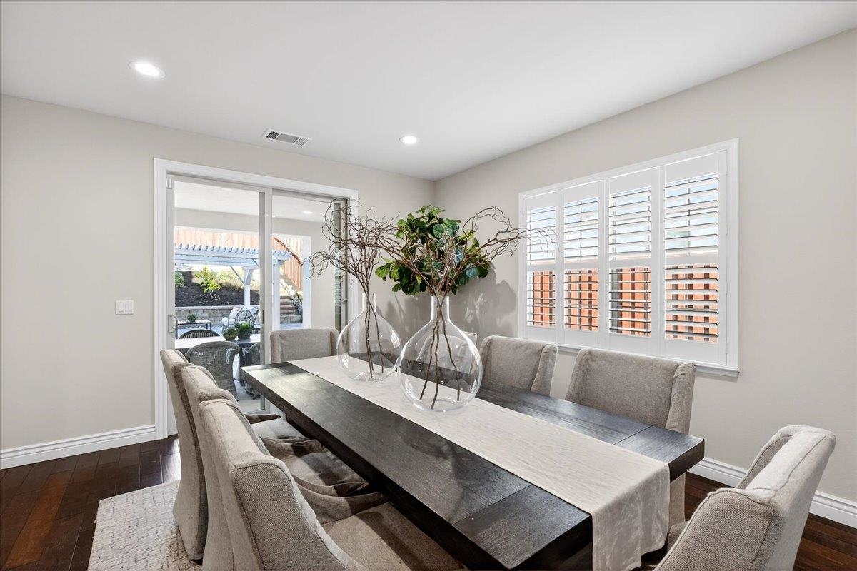7035 Emerson Lane San Ramon, CA 94582 - Photo 27 of 60 a view of a dining room with furniture window and outside view