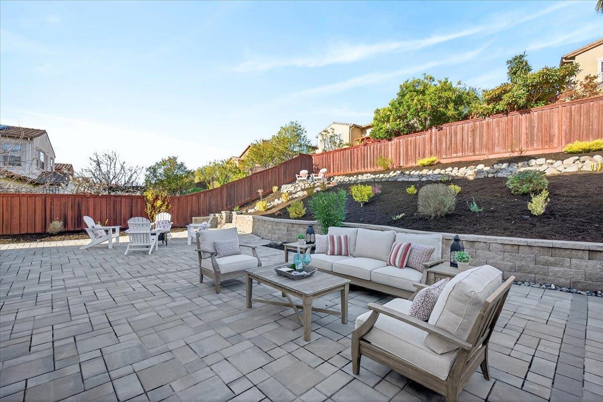 7035 Emerson Lane San Ramon, CA 94582 - Photo 52 of 60 an outdoor sitting area with furniture and wooden fence