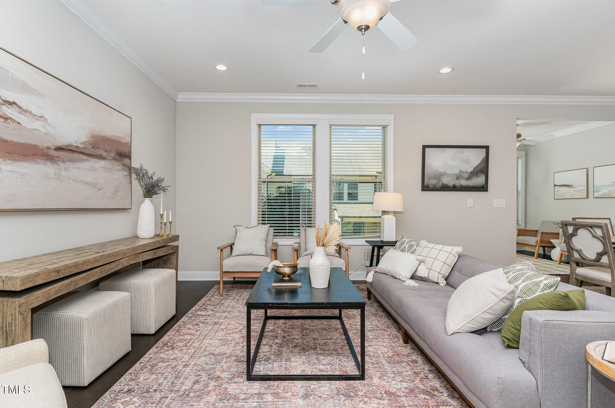 1314 Catch Fly Lane Durham, NC 27713 - Photo 2 of 31 a living room with furniture a rug and a large window
