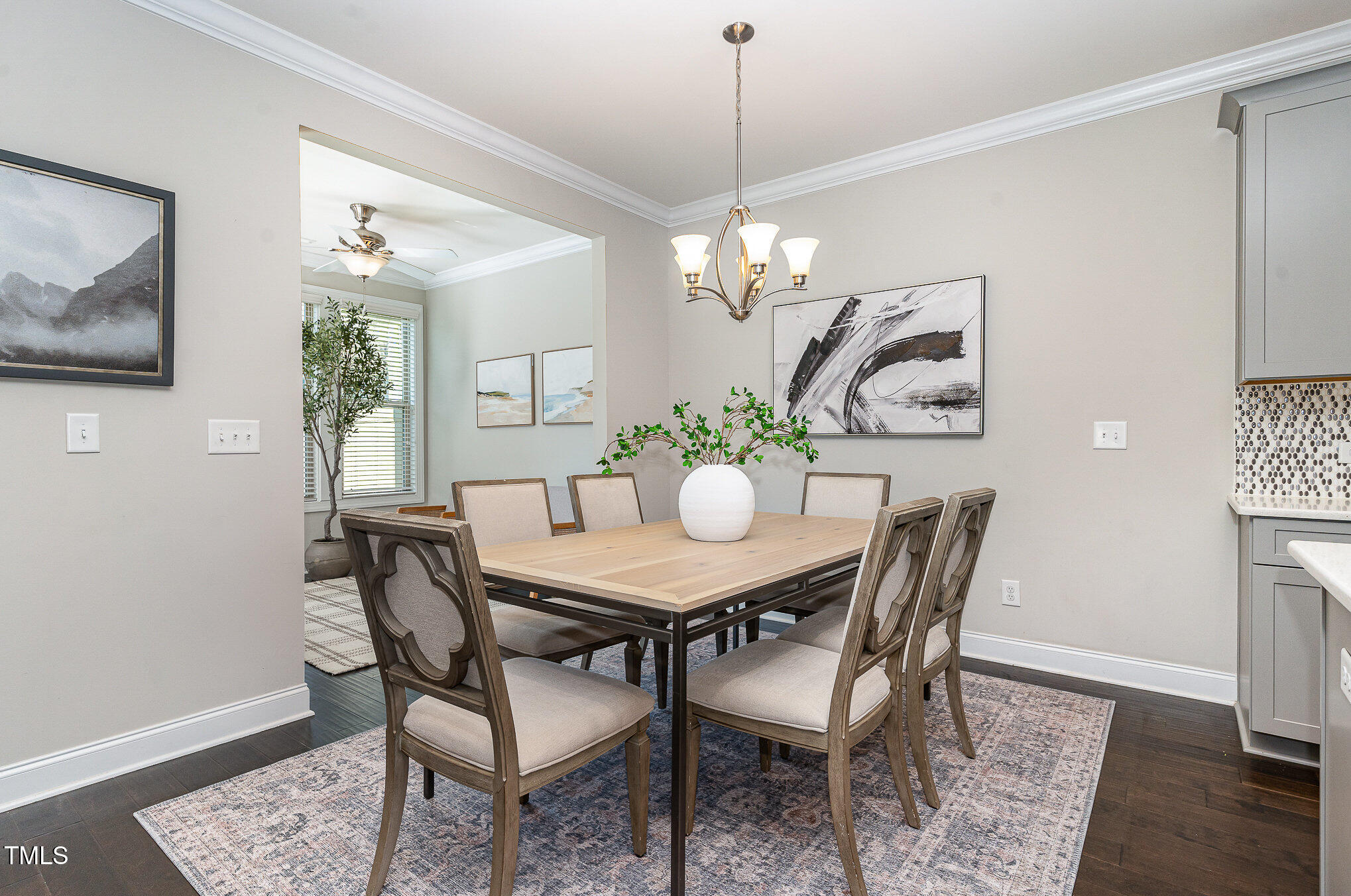 1314 Catch Fly Lane Durham, NC 27713 - Photo 4 of 31 a view of a dining room with furniture and wooden floor