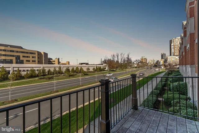 a view of city from a balcony