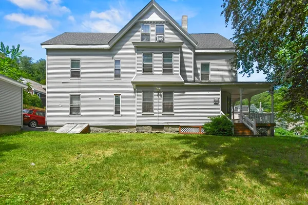 a view of backyard of house
