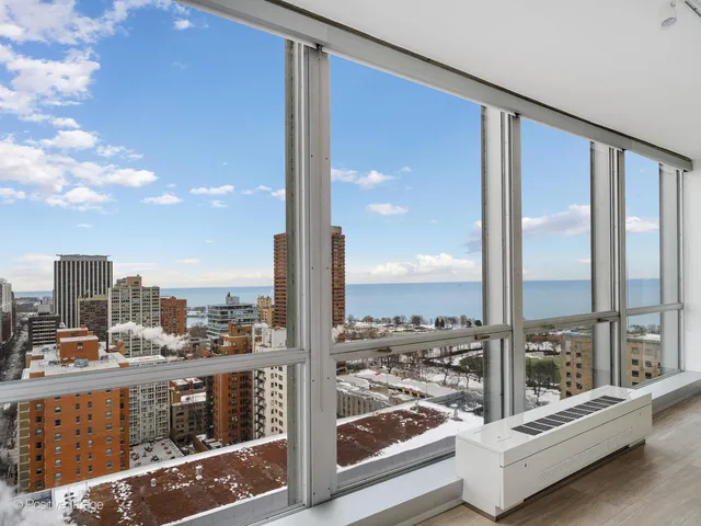 a view of a city from a balcony