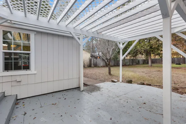 a backyard of a house
