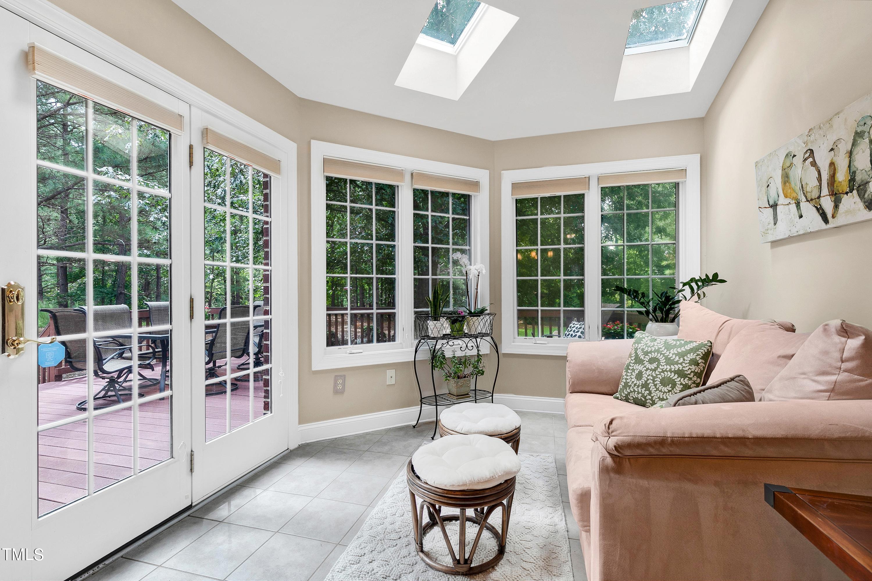 4729 Fielding Drive Raleigh, NC 27606 - Photo 17 of 50 Tranquil views and bird watching is easily afforded in the cozy Sunroom