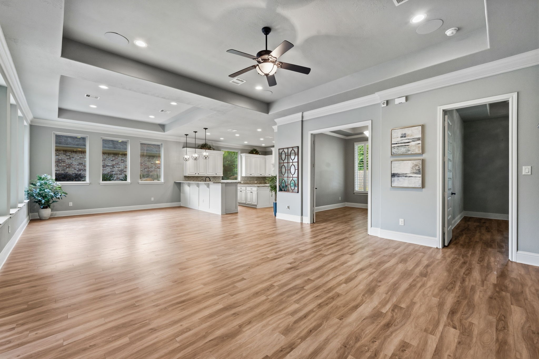 19908 Cullen Ridge Drive Porter, TX 77365 - Photo 8 of 42 Open concept living with lots of natural light and views to the pool and patio.