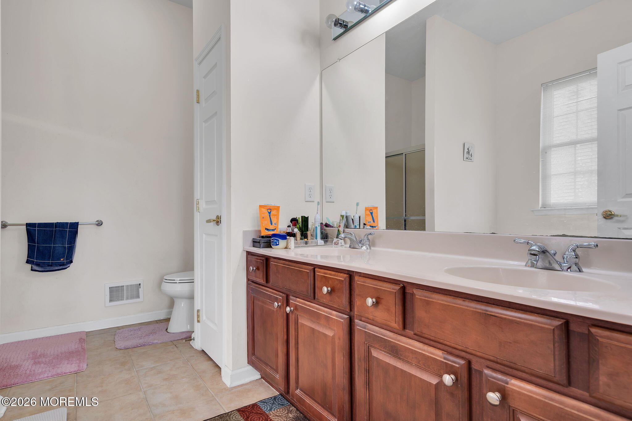 35 Spring Lake Boulevard Waretown, NJ 08758 - Photo 24 of 51 a bathroom with a sink a toilet and a mirror
