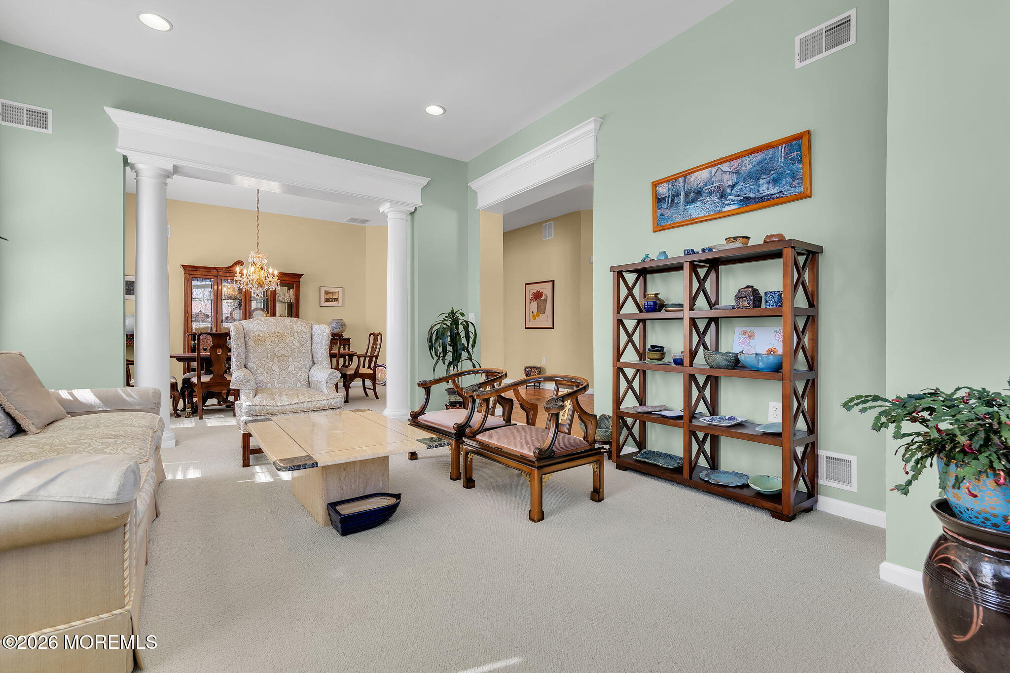 35 Spring Lake Boulevard Waretown, NJ 08758 - Photo 9 of 51 a living room with furniture gym equipment and a rug