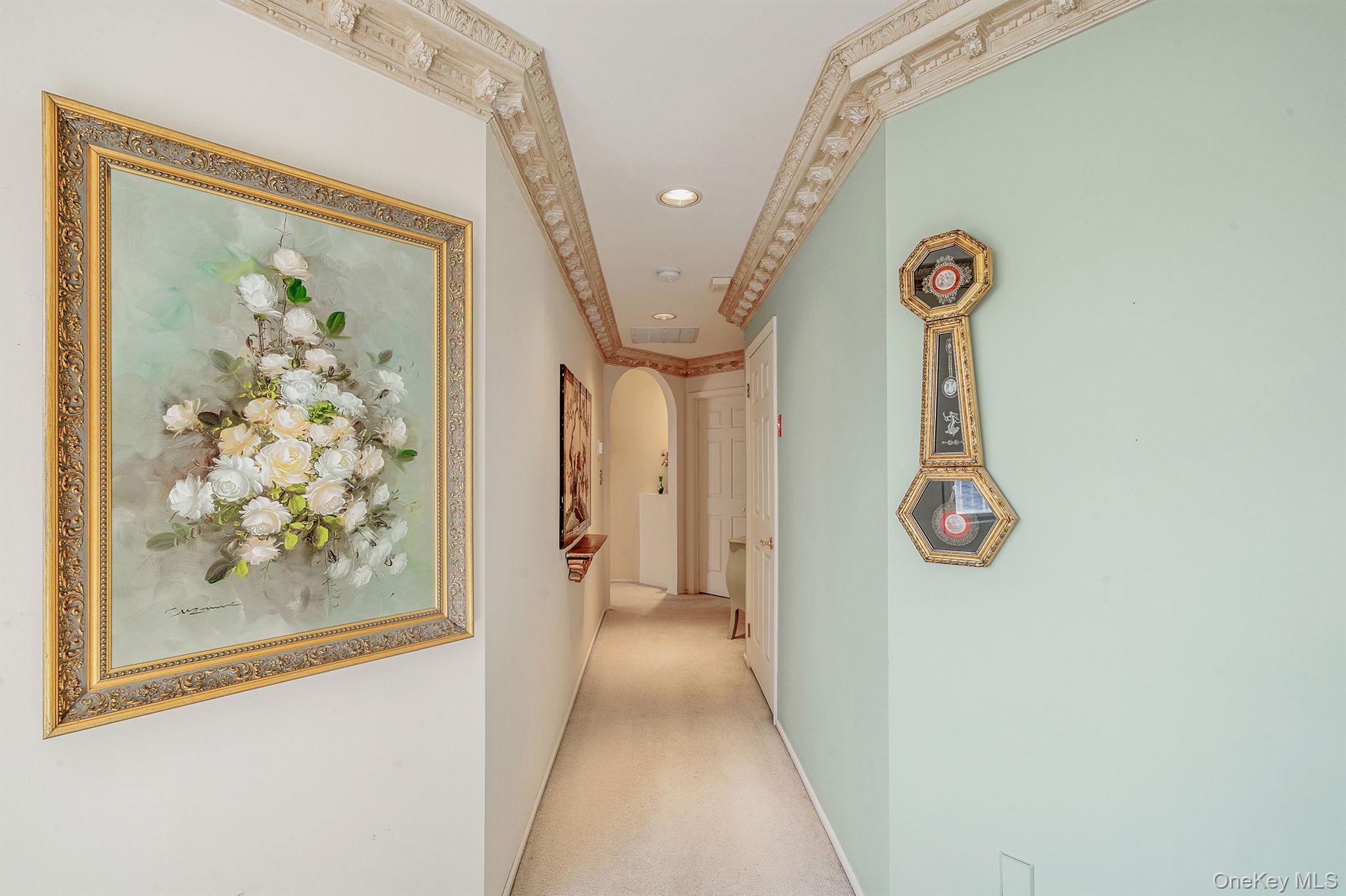 148 Country Club Drive Commack, NY 11725 - Photo 35 of 50 a view of a hallway with wooden walls