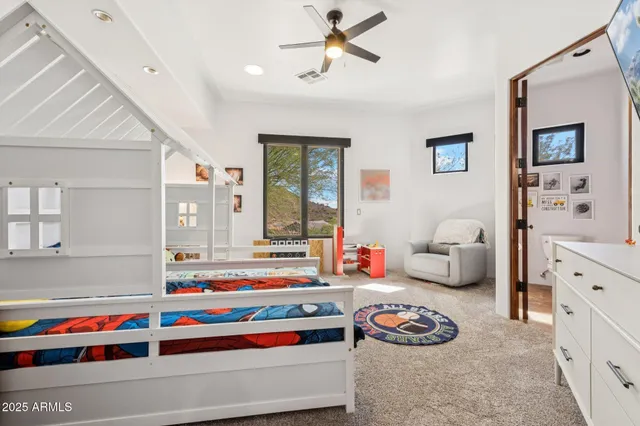 a room with furniture and windows