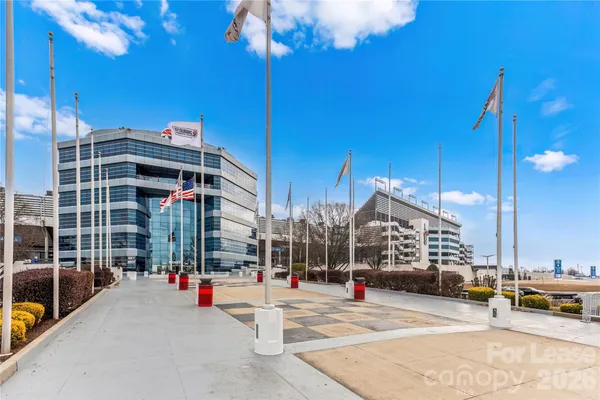 a view of a street with a building