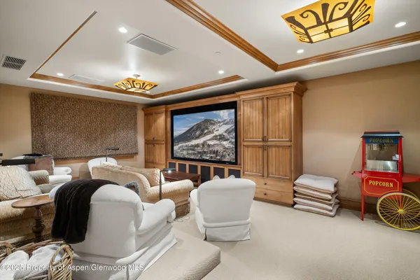 an aerial view of a house with garden