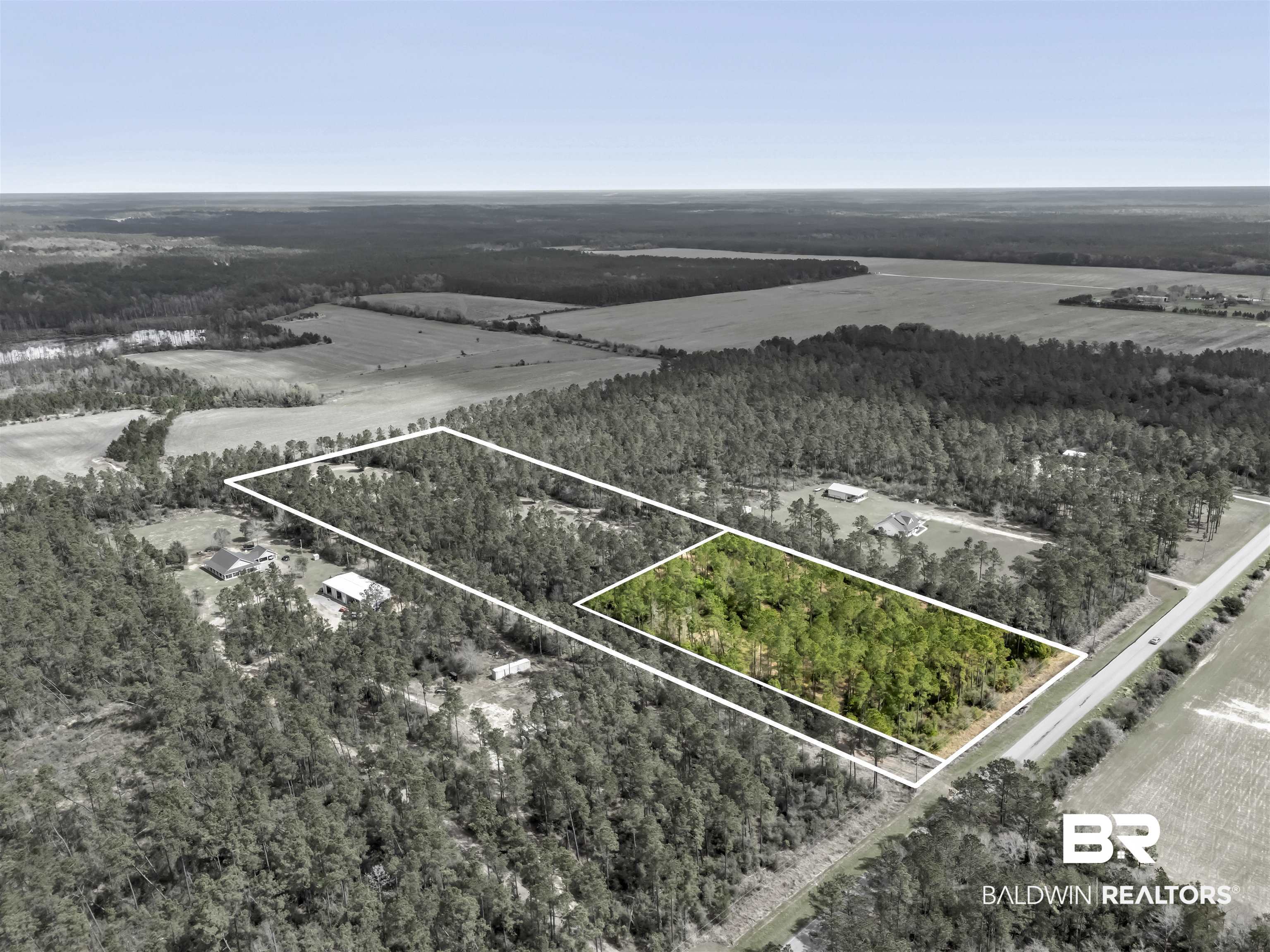 0 Gardner Road Elberta, AL 36530 - Photo 19 of 19 View of rural area featuring property parcel outlined and farmland