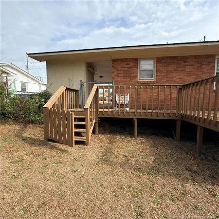 a backyard of a house