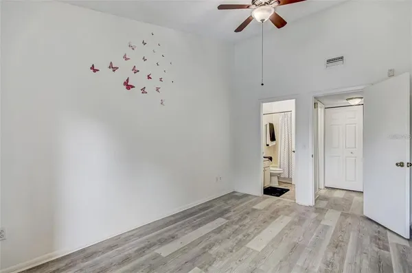 a view of kitchen with wooden floor