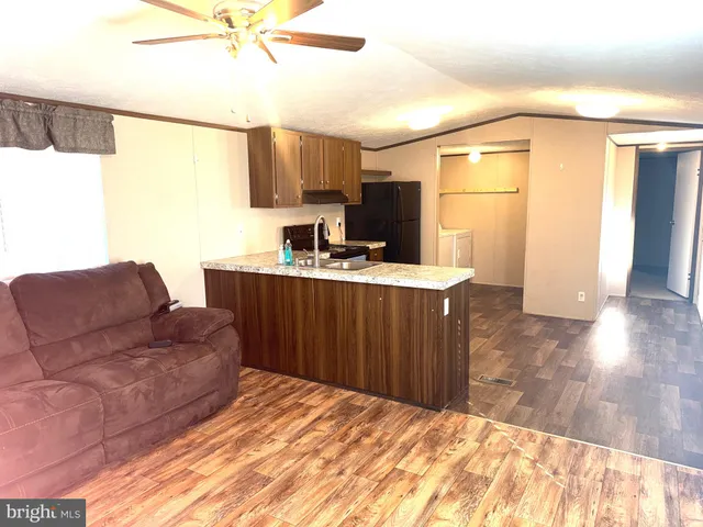 a living room with a couch and a coffee table
