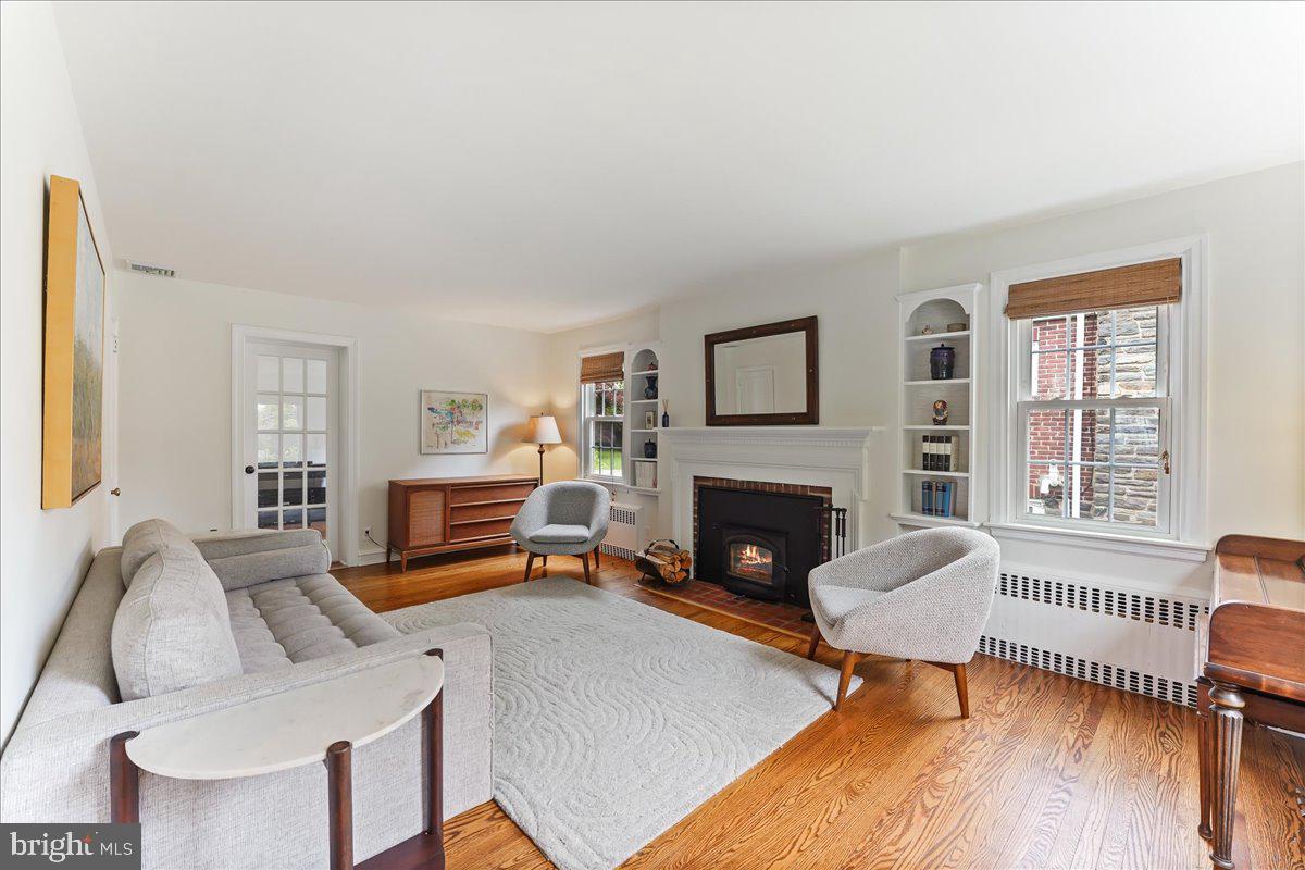 48 Decatur Road Havertown, PA 19083 - Photo 2 of 19 Living room with fireplace