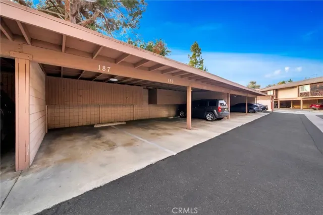 a view of a car garage