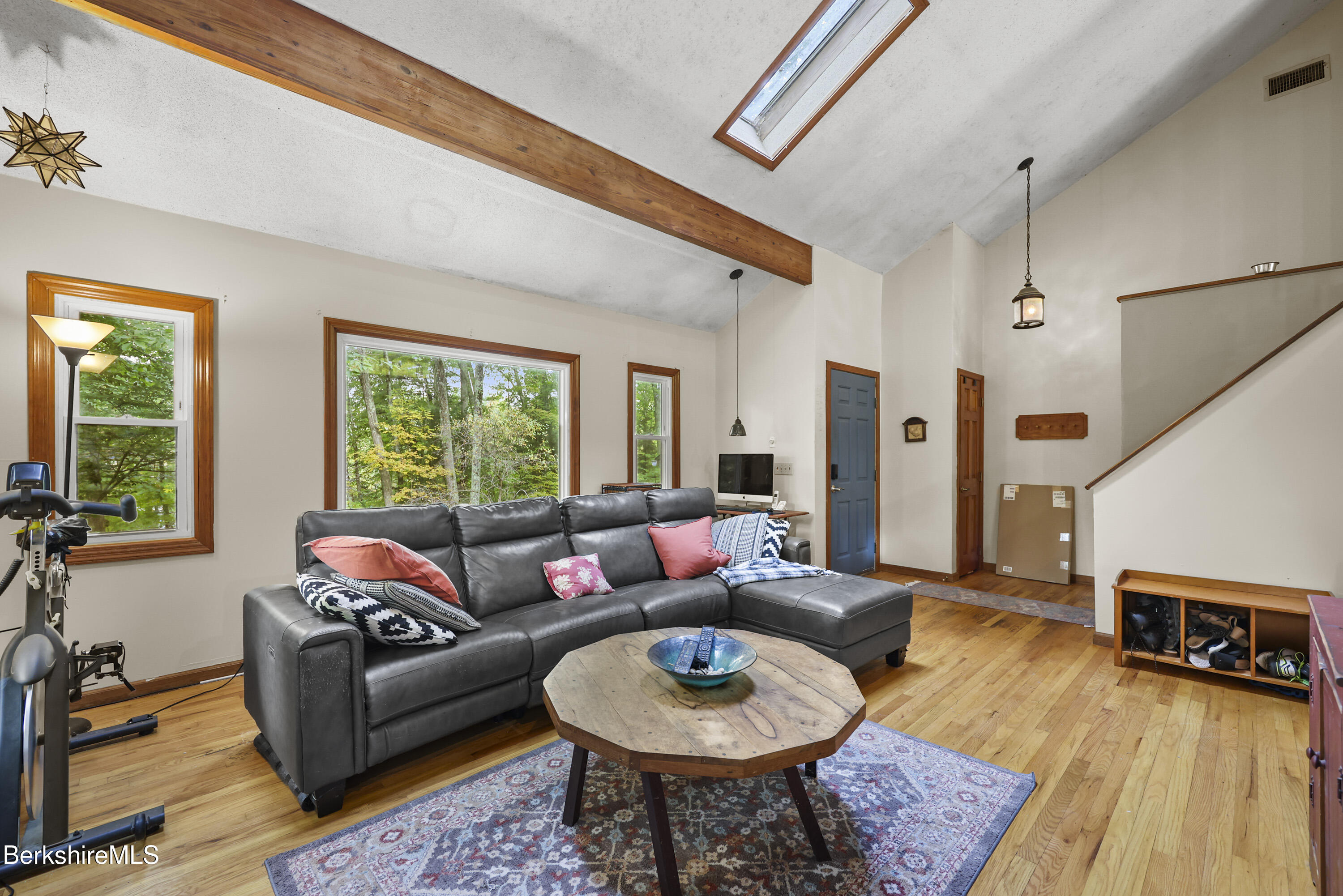 1592 County Road Sheffield, MA 01230 - Photo 8 of 32 a living room with furniture and a wooden floor