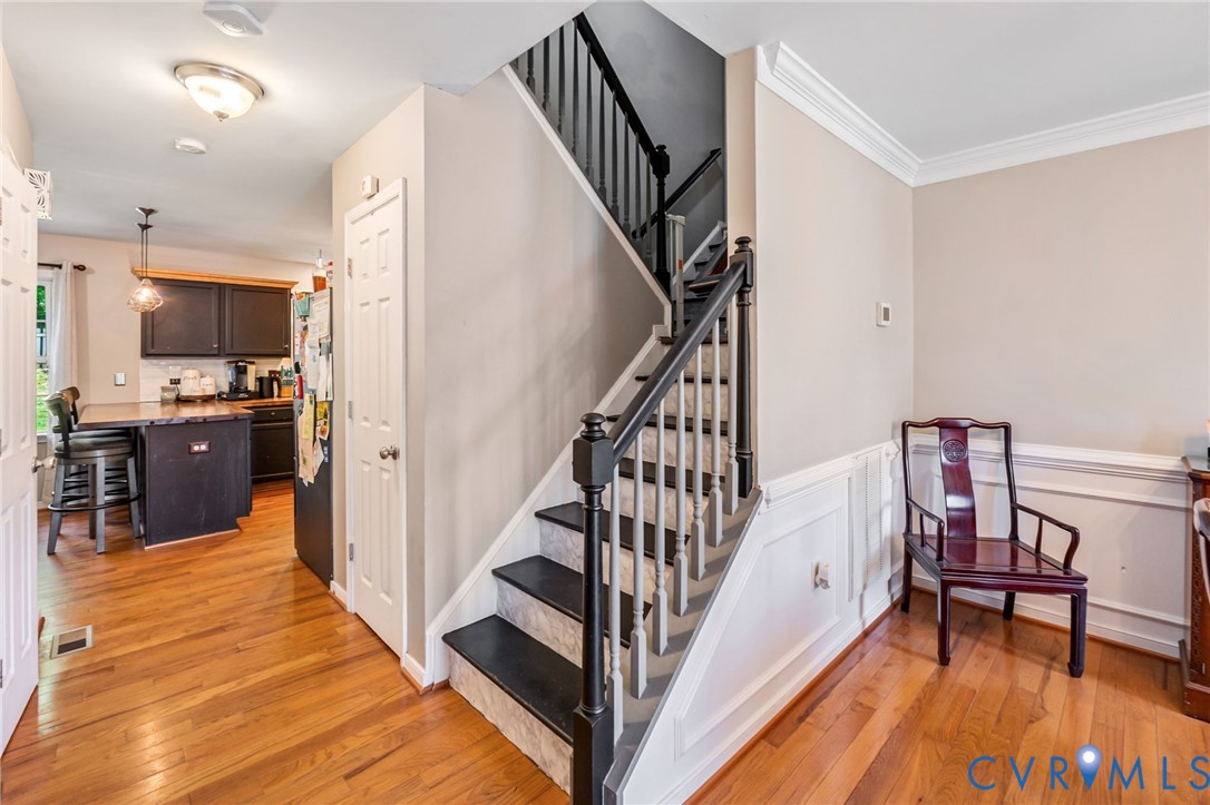 3218 Rimswell Court Midlothian, VA 23112 - Photo 13 of 32 Stairway featuring hardwood / wood-style floors, c