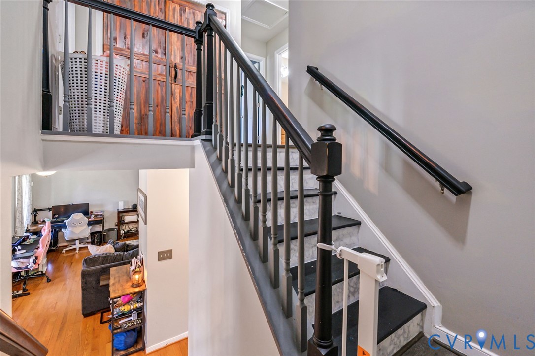 3218 Rimswell Court Midlothian, VA 23112 - Photo 14 of 32 Staircase featuring wood finished floors