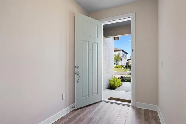 a view of an entryway door