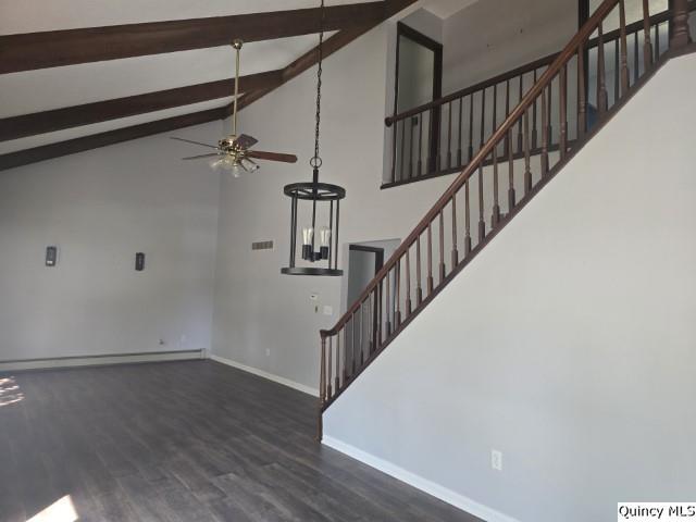 1797 East Co Road 1540 Carthage, IL 62321 - Photo 11 of 36 a view of staircase with wooden floor and white walls