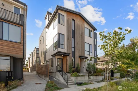 a view of a city that has tall buildings