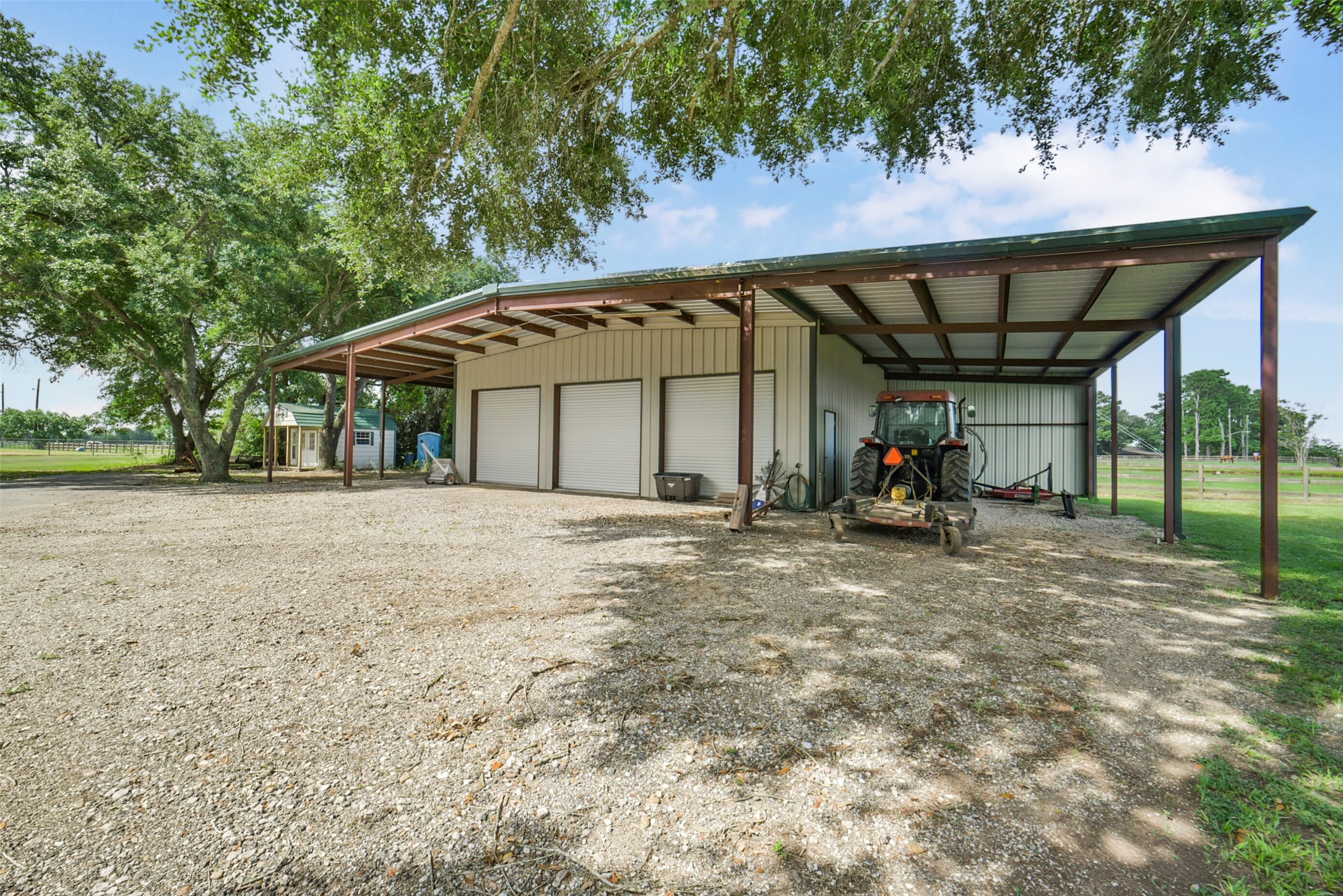 29103 Quail Nest Road Hockley, TX 77447 - Photo 39 of 49 30' x 40' shop with 20' side awning and open bay