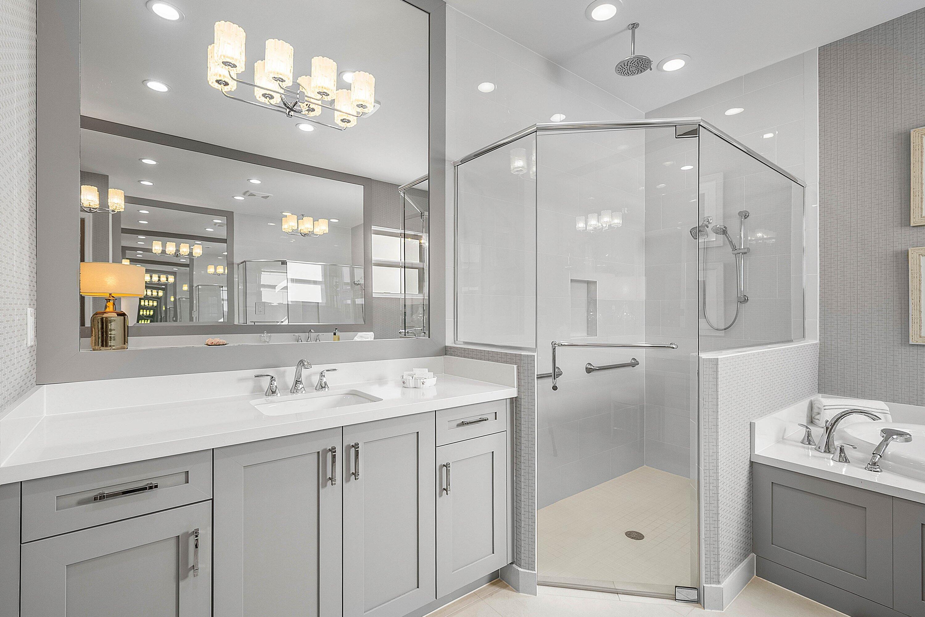 12626 Parrot Pond Road Boynton Beach, FL 33473 - Photo 31 of 67 a bathroom with a shower sink double and mirror