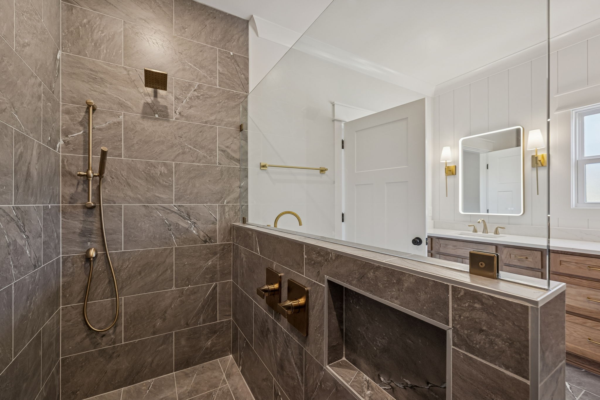 8533 Twelve Corners Road Lascassas, TN 37085 - Photo 38 of 79 a bathroom with a double vanity sink a and mirror