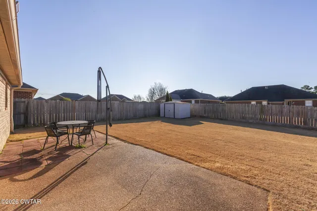 a backyard of a house