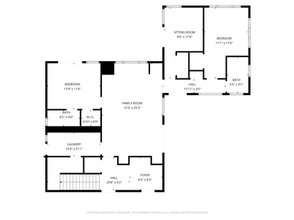 a view of a city from a big yard