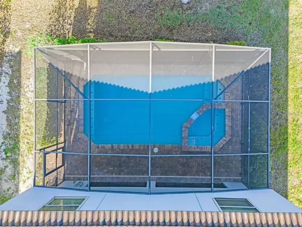 a view of a glass door