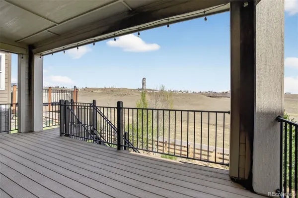 a view of balcony with city view