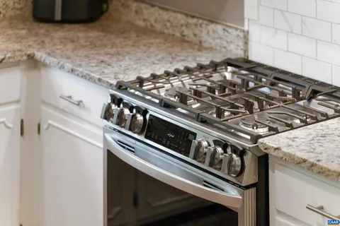 a close up of a stove top oven