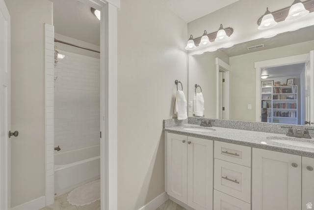 836 South 250 West Vernal, UT 84078 - Photo 41 of 56 Full bath with double vanity and bathing tub / shower combination