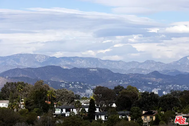 a view of city and mountain