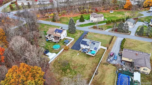 an aerial view of a city