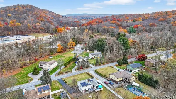 an aerial view of multiple house