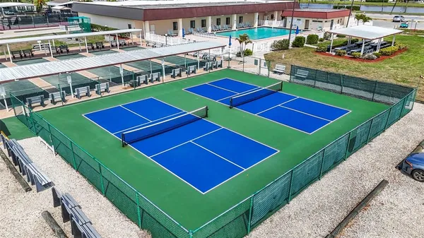 a aerial view of a house with a yard
