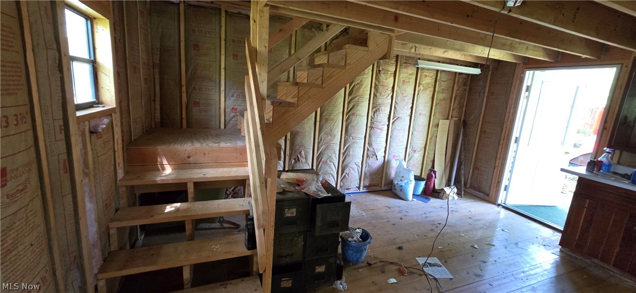 1706 Hampton Road Akron, OH 44305 - Photo 23 of 28 Inside barn with stairs leading to upper level