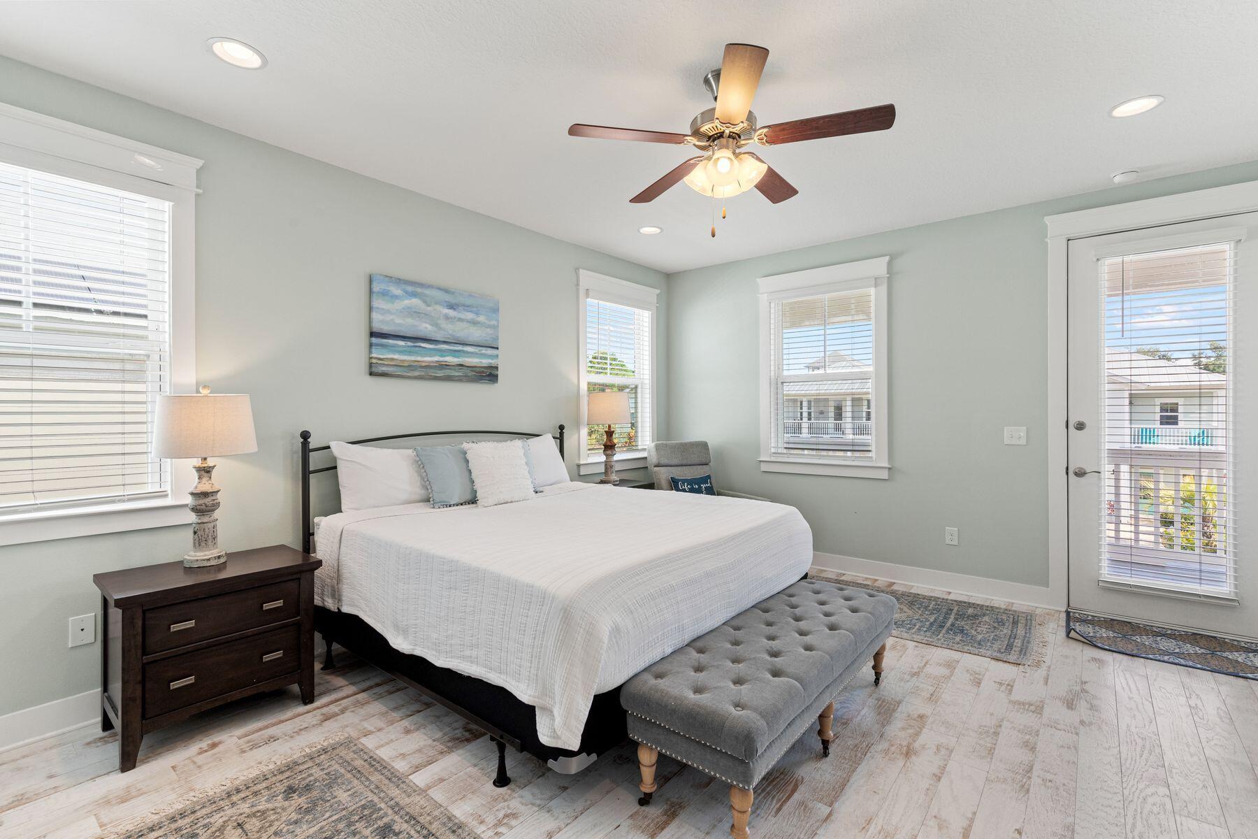 15 Cam Cove Inlet Beach Inlet Beach, FL 32461 - Photo 13 of 35 a bedroom with a large bed and a chandelier