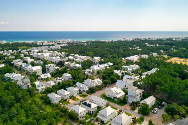 an aerial view of multiple house