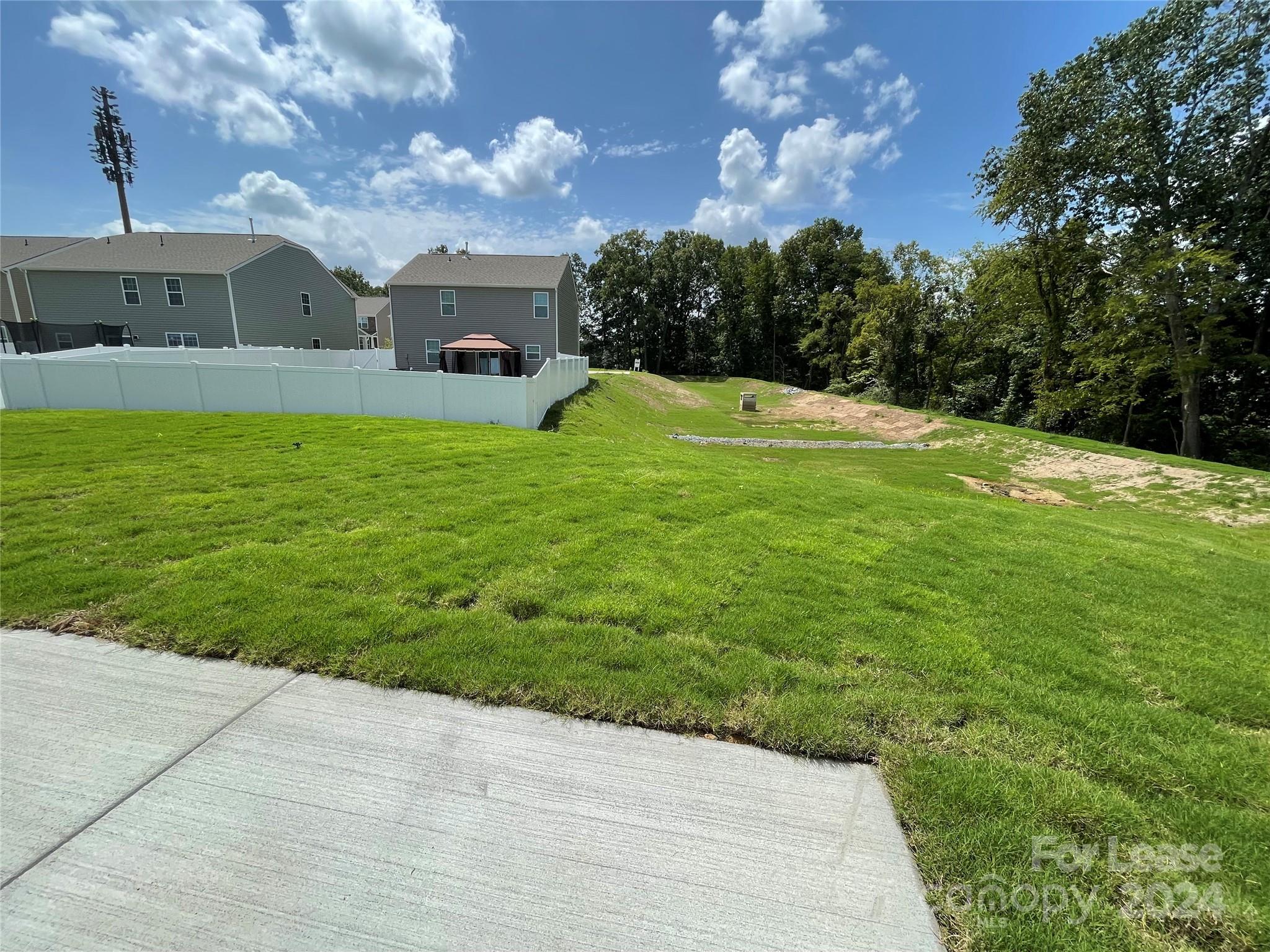 5060 Deisy May Lane Matthews, NC 28105 - Photo 7 of 7 a view of a big yard with potted plants and large trees