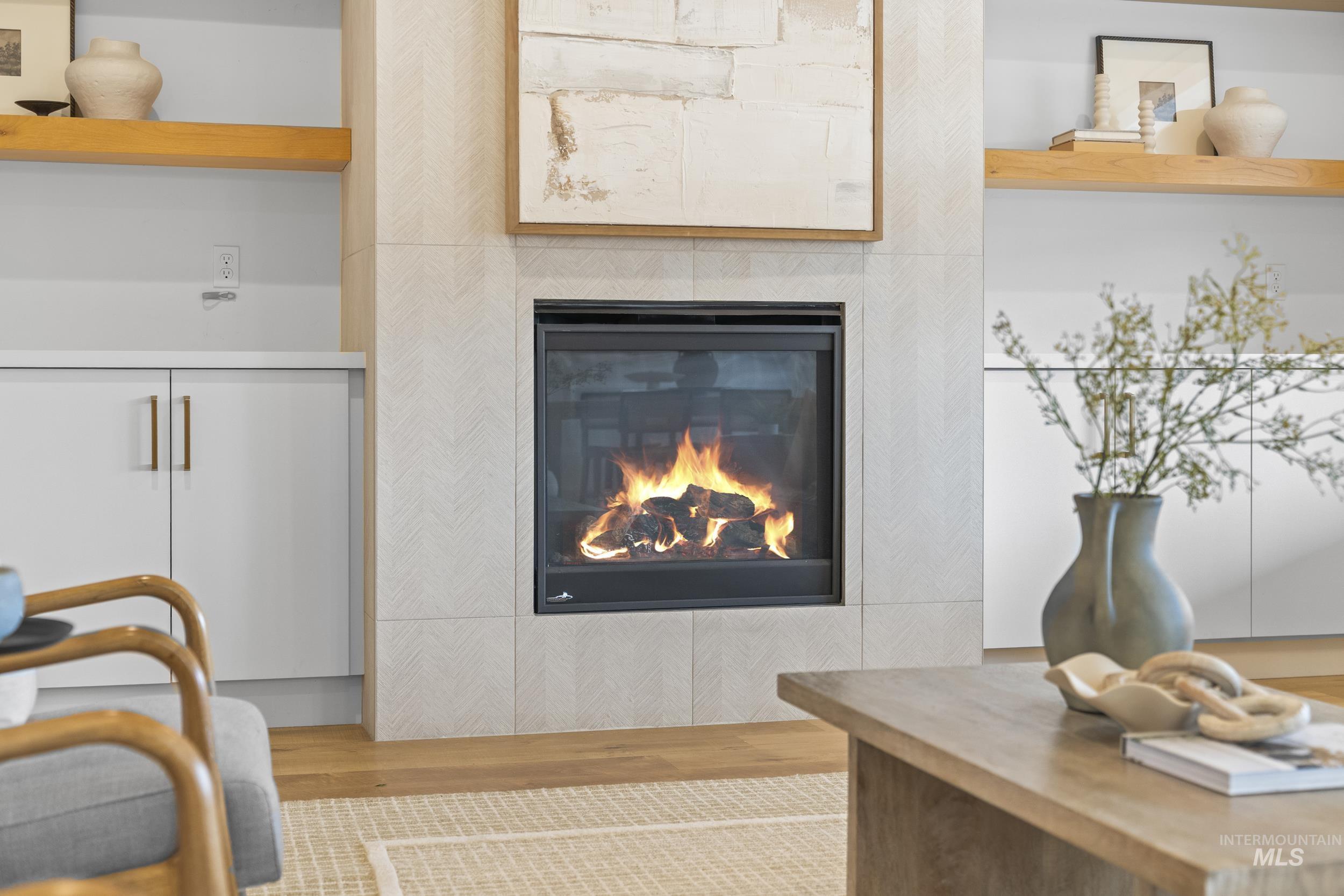 4320 South Selatir Way Meridian, ID 83642 - Photo 12 of 44 Detailed view of wood finished floors and a fireplace