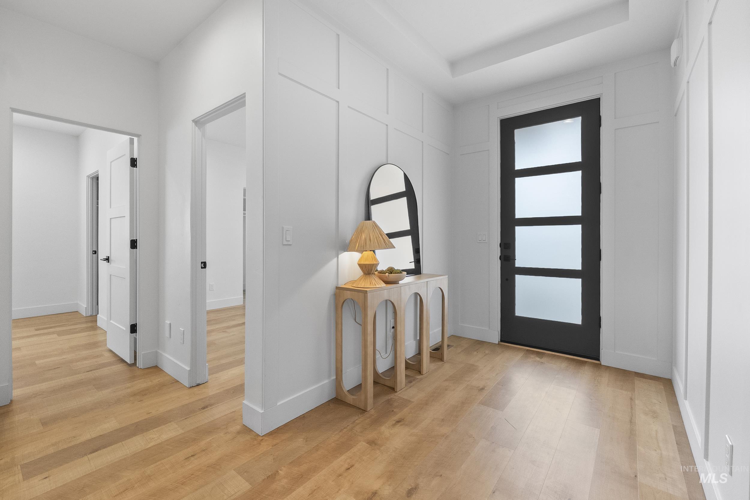 4320 South Selatir Way Meridian, ID 83642 - Photo 5 of 44 Entrance foyer featuring light wood-style flooring and a raised ceiling