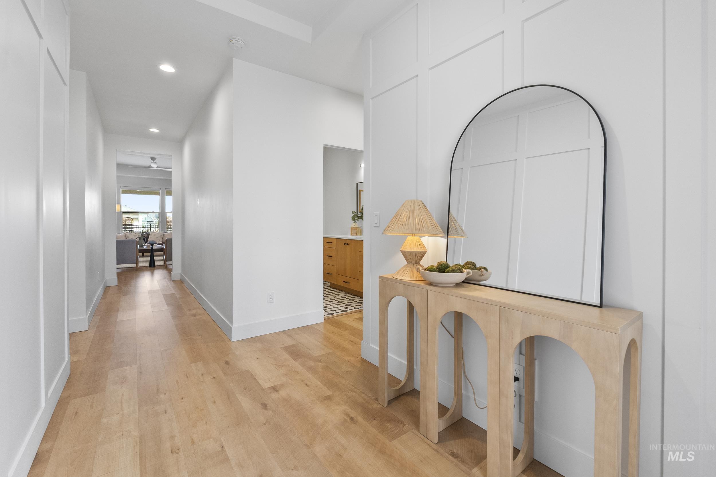 4320 South Selatir Way Meridian, ID 83642 - Photo 6 of 44 Hallway featuring recessed lighting and light wood finished floors