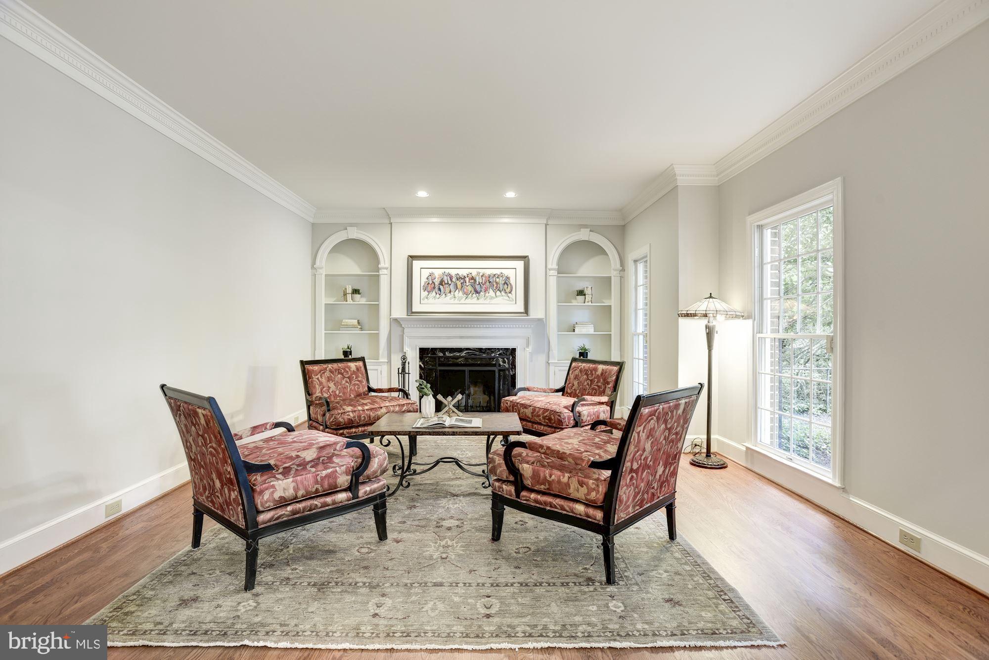 3609 North Rockingham Street Arlington, VA 22213 - Photo 6 of 49 Formal Living Room with Fireplace