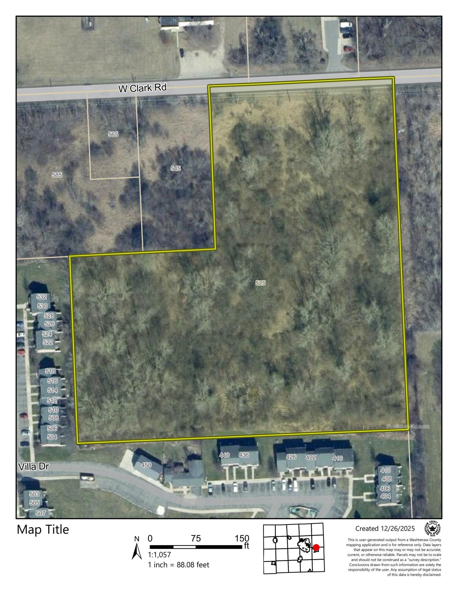 525 West Clark Road Ypsilanti, MI 48198 - Photo 2 of 21 Aerial 525 W Clark - enlarged